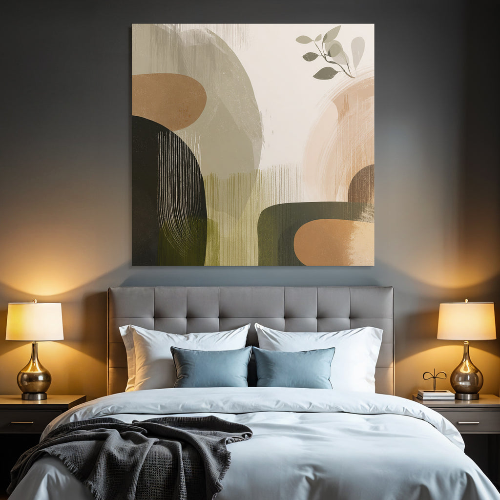 Abstract Illustration Soft Organic Shapes Earthy Tones