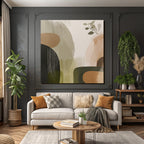 Abstract Illustration Soft Organic Shapes Earthy Tones