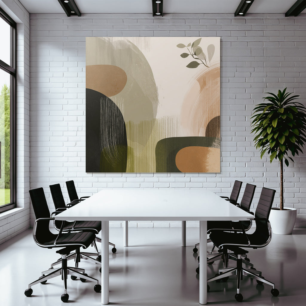 Abstract Illustration Soft Organic Shapes Earthy Tones