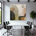 Abstract Illustration Soft Organic Shapes Earthy Tones