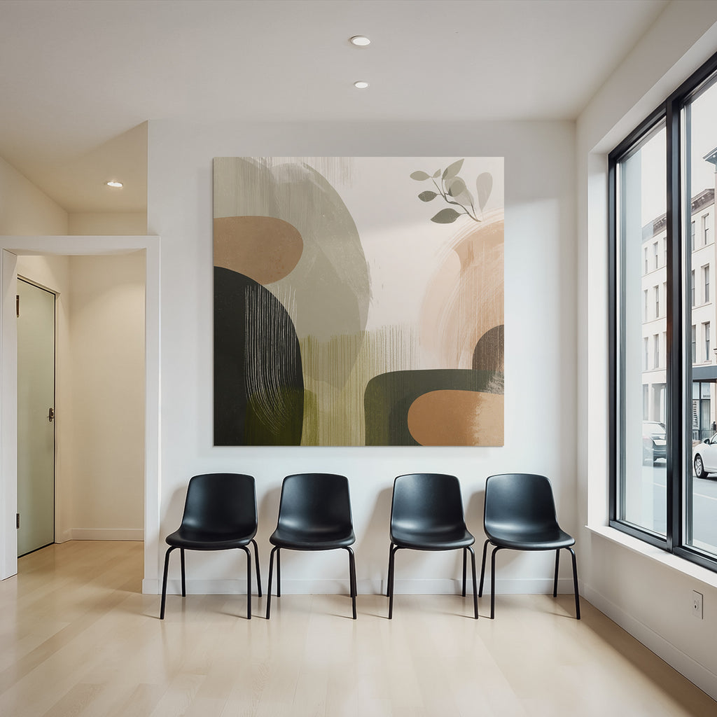 Abstract Illustration Soft Organic Shapes Earthy Tones