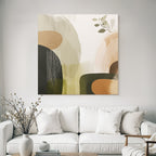 Abstract Illustration Soft Organic Shapes Earthy Tones