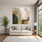 Abstract Illustration Soft Organic Shapes Earthy Tones