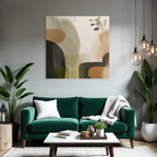 Abstract Illustration Soft Organic Shapes Earthy Tones