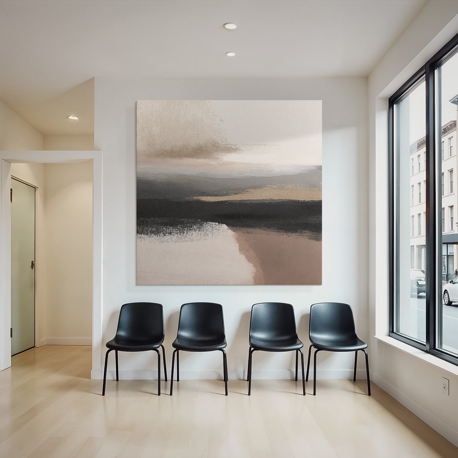 Abstract Kunst Sanftefarben Texturen Landschaftsszene
