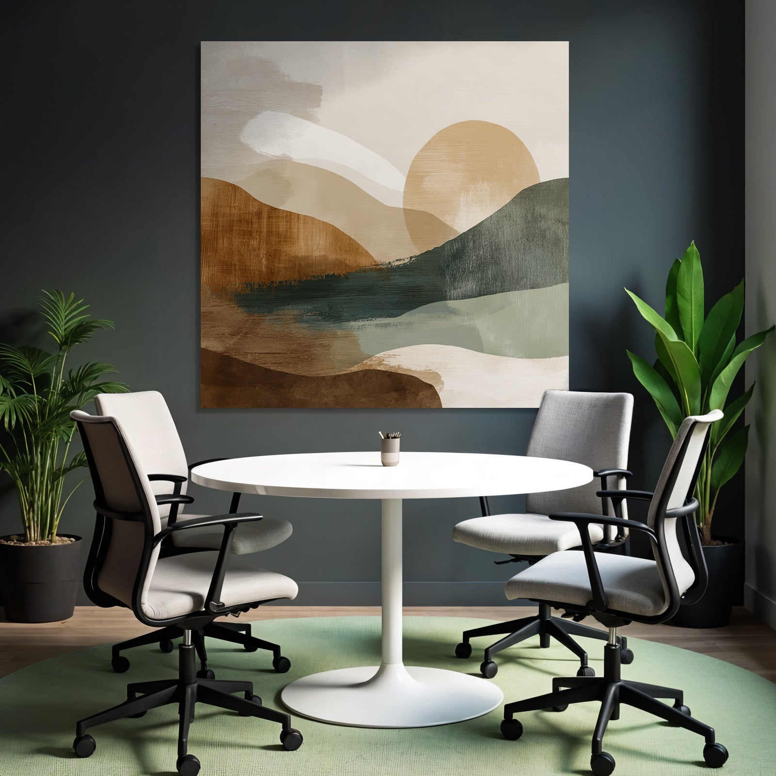Abstract Landscape Shapes Colors Earthy Tones Curves Textures