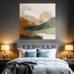 Abstract Landscape Shapes Colors Earthy Tones Curves Textures