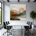 Abstract Landscape Shapes Colors Earthy Tones Curves Textures