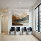 Abstract Landscape Shapes Colors Earthy Tones Curves Textures