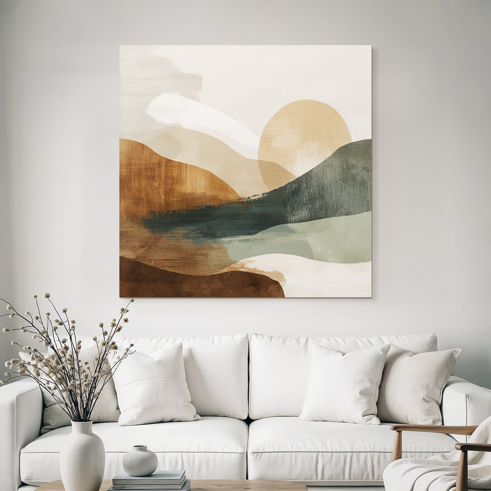Abstract Landscape Shapes Colors Earthy Tones Curves Textures