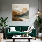 Abstract Landscape Shapes Colors Earthy Tones Curves Textures