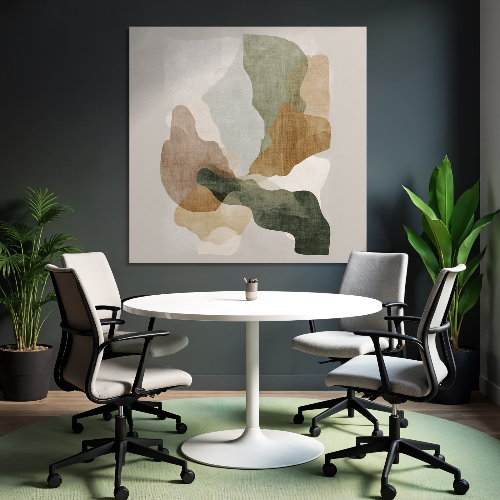 Abstract Organic Artwork Earthy Tones