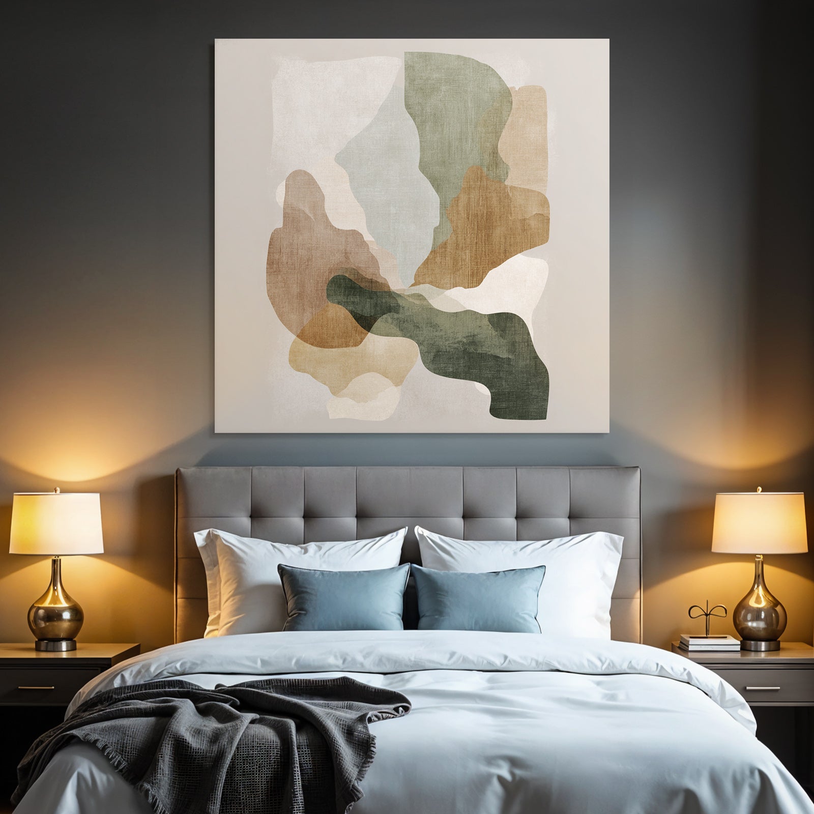 Abstract Organic Artwork Earthy Tones