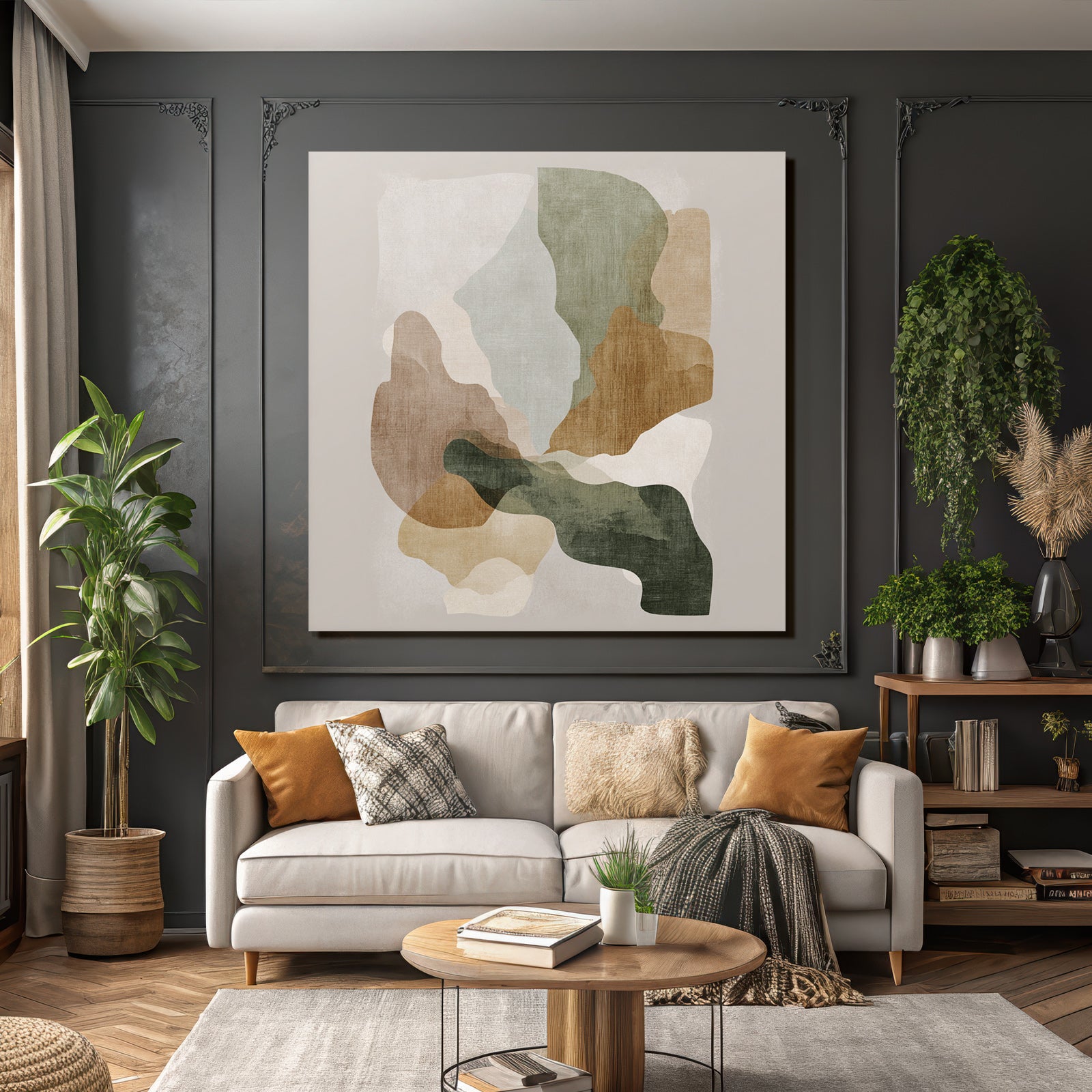 Abstract Organic Artwork Earthy Tones