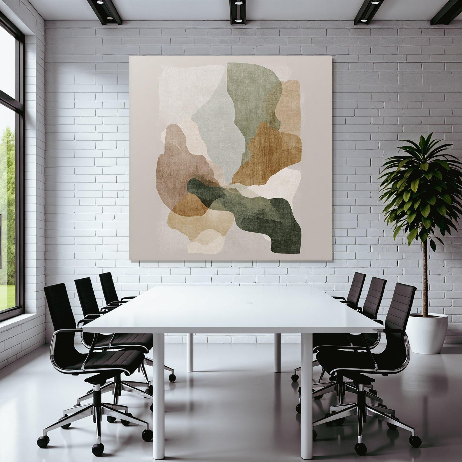 Abstract Organic Artwork Earthy Tones