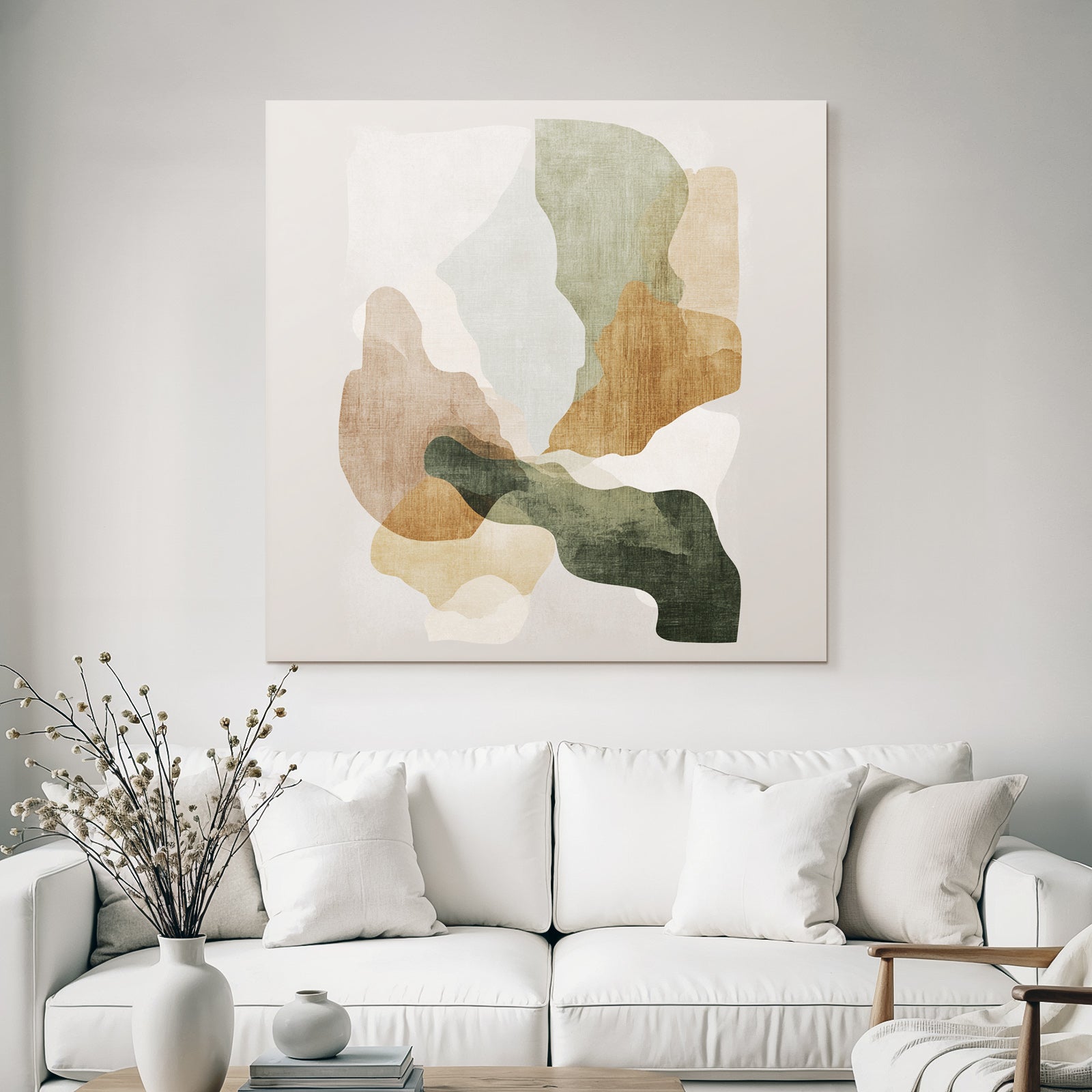 Abstract Organic Artwork Earthy Tones
