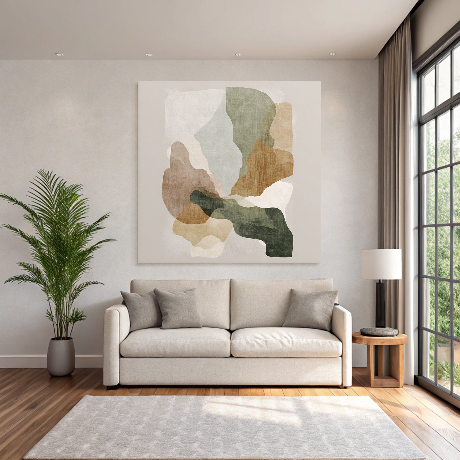 Abstract Organic Artwork Earthy Tones