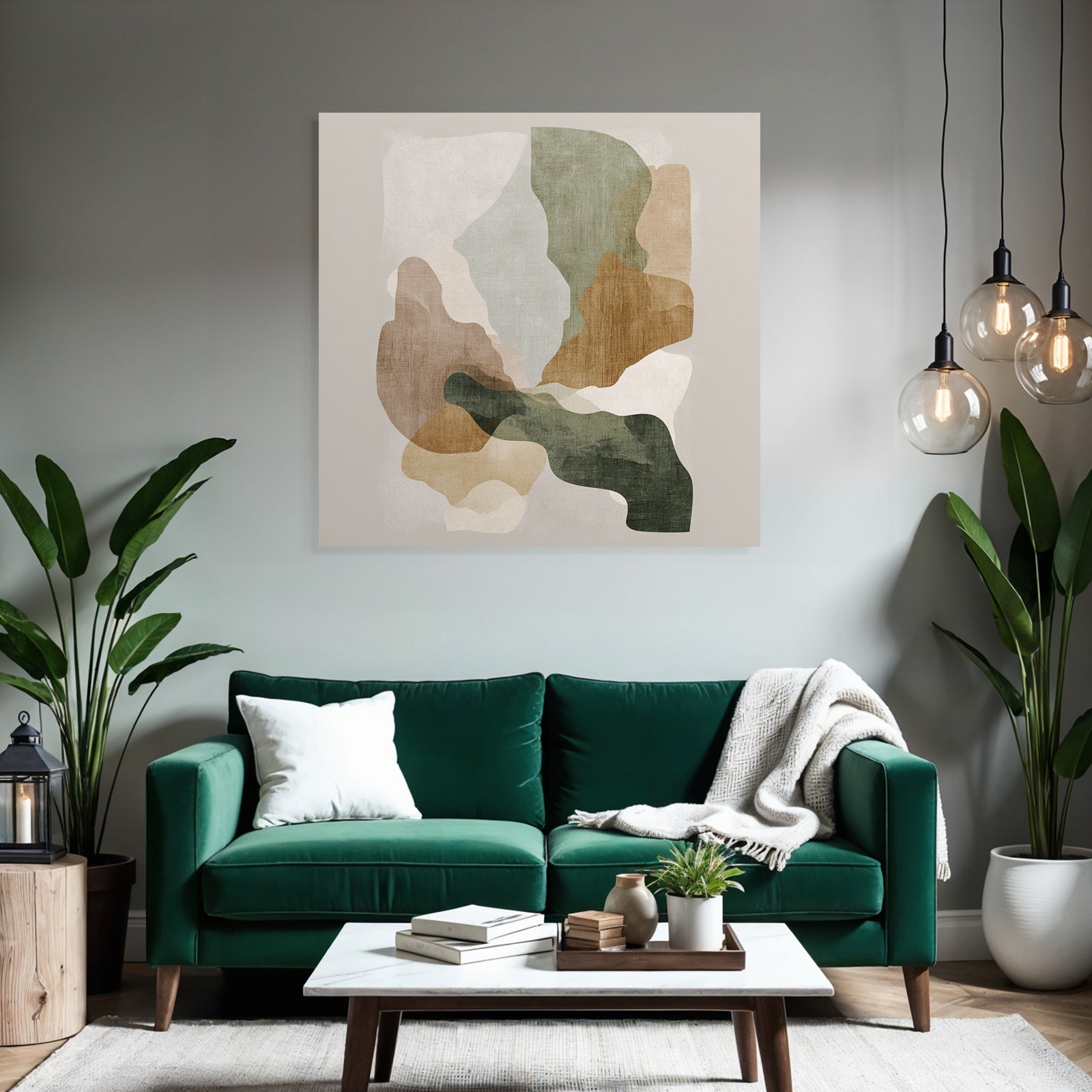 Abstract Organic Artwork Earthy Tones