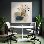 Abstract Organic Shapes Plant Motifs Muted Colors