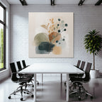 Abstract Organic Shapes Plant Motifs Muted Colors