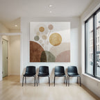 Abstract Overlapping Shapes Muted Color Palette Modern Design Aesthetics