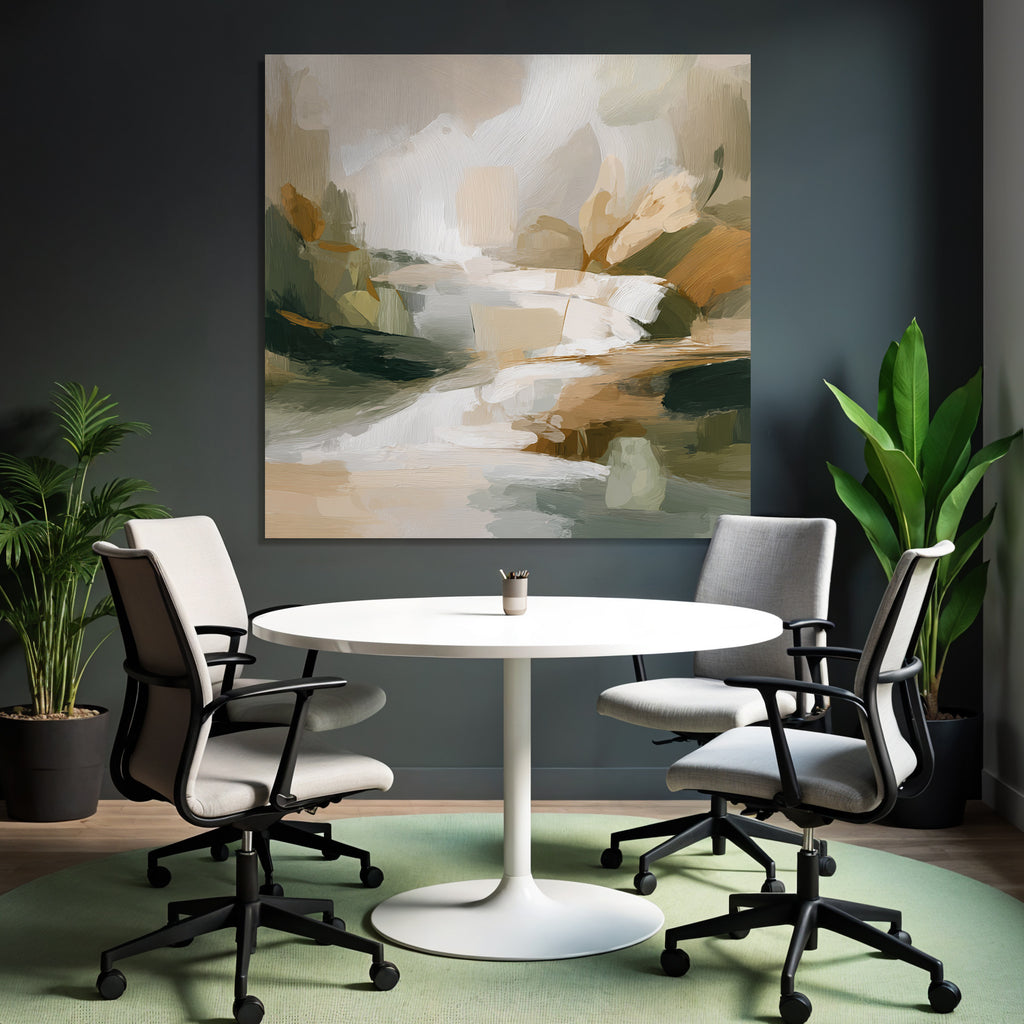 Abstract Painting Earthy Tones Impressionistic Art
