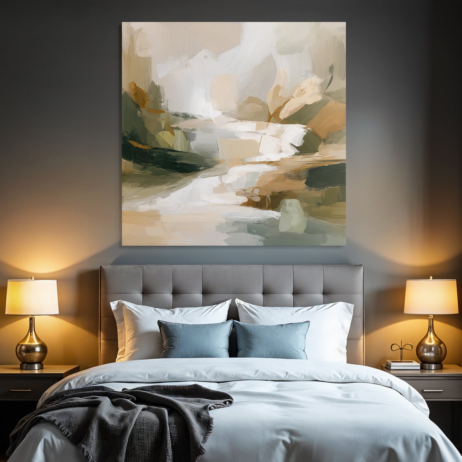 Abstract Painting Earthy Tones Impressionistic Art