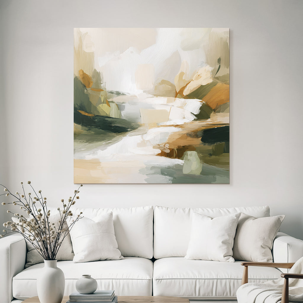Abstract Painting Earthy Tones Impressionistic Art