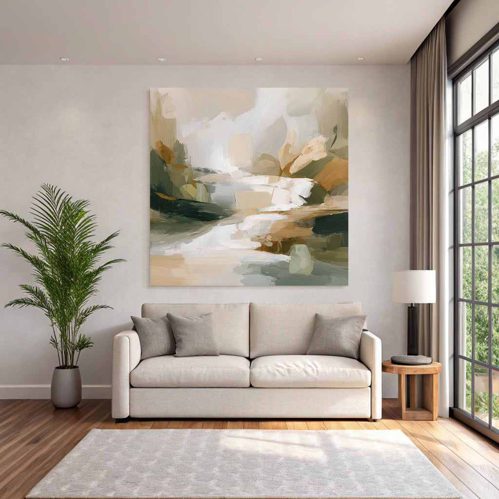 Abstract Painting Earthy Tones Impressionistic Art