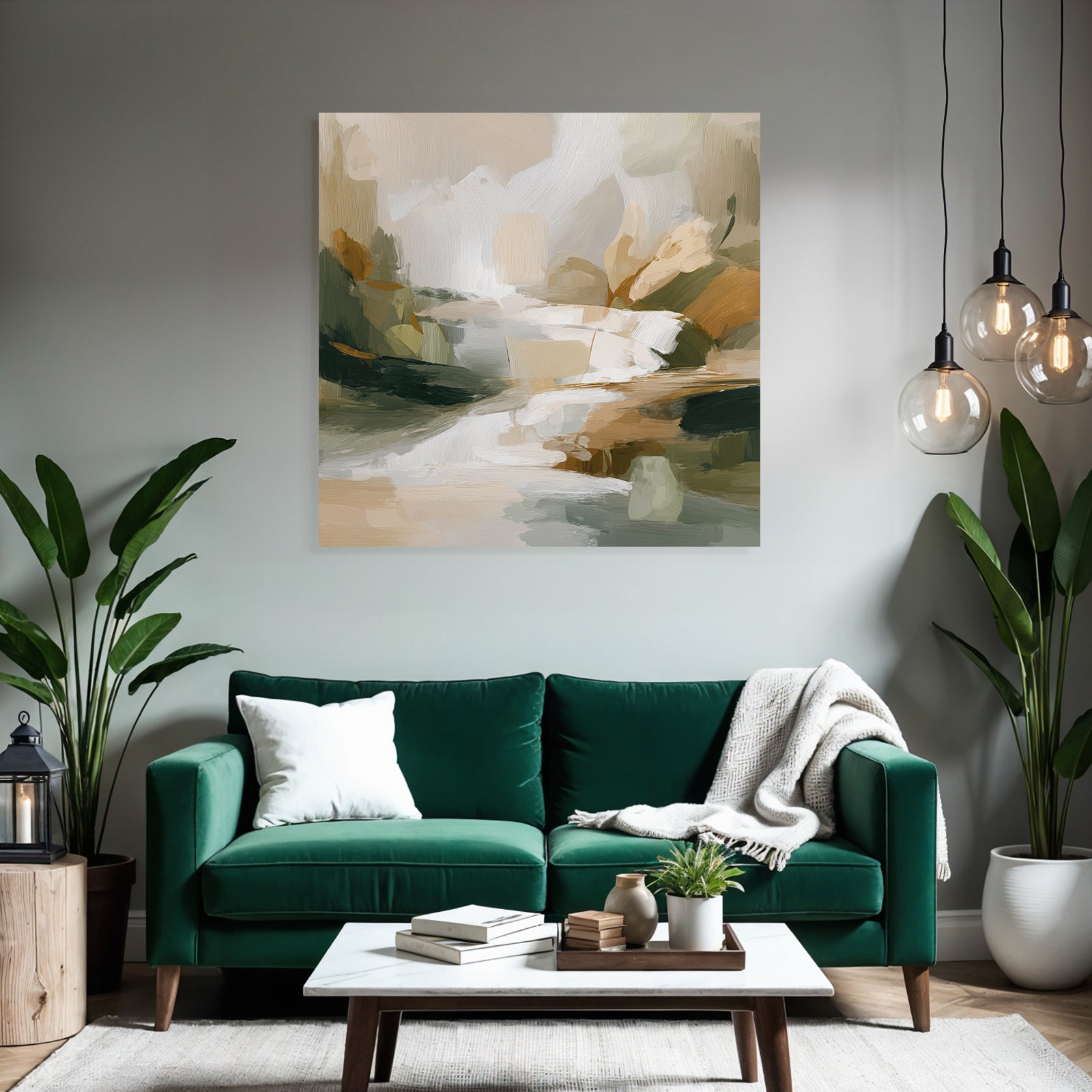 Abstract Painting Earthy Tones Impressionistic Art