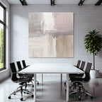 Abstract Painting Soft Neutral Colors Textured Blend