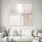Abstract Painting Soft Neutral Colors Textured Blend