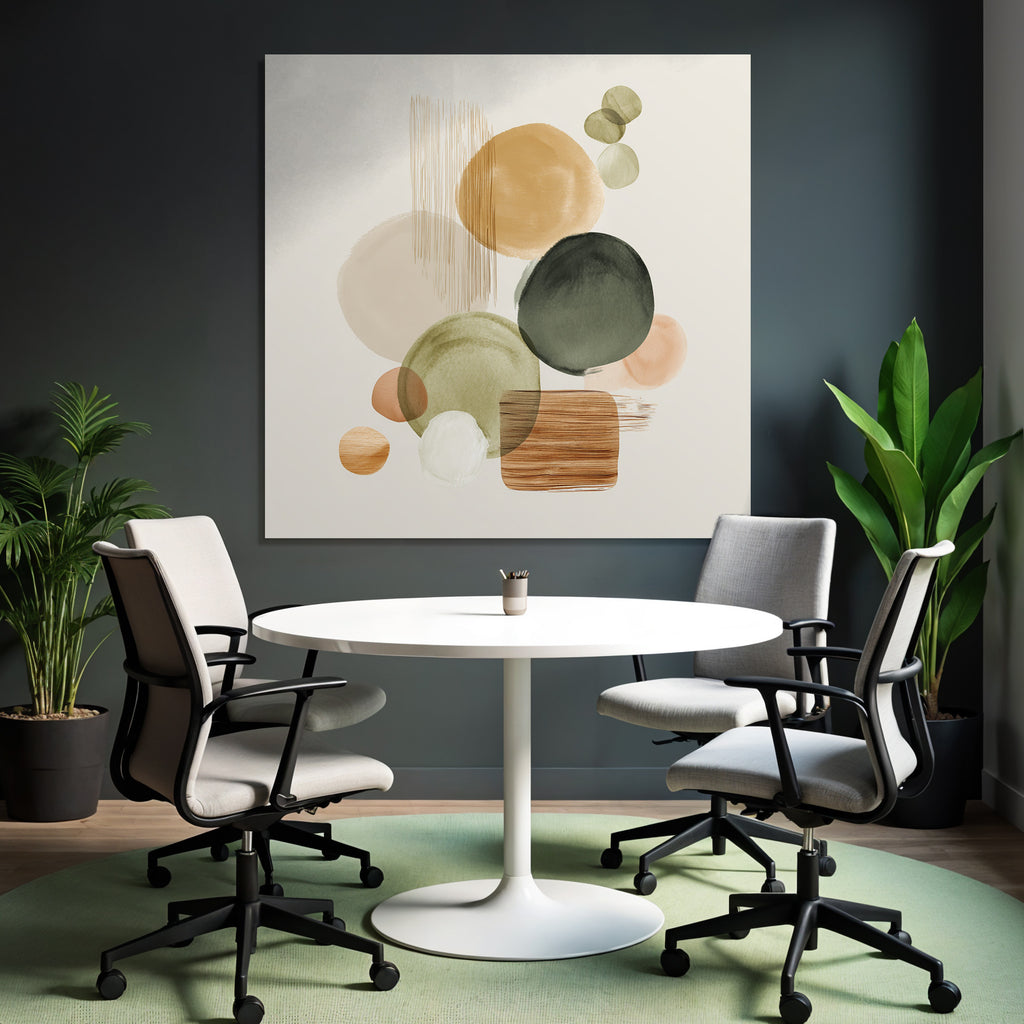 Abstract Watercolor Shapes Earthy Tones Design Decorative Aesthetic