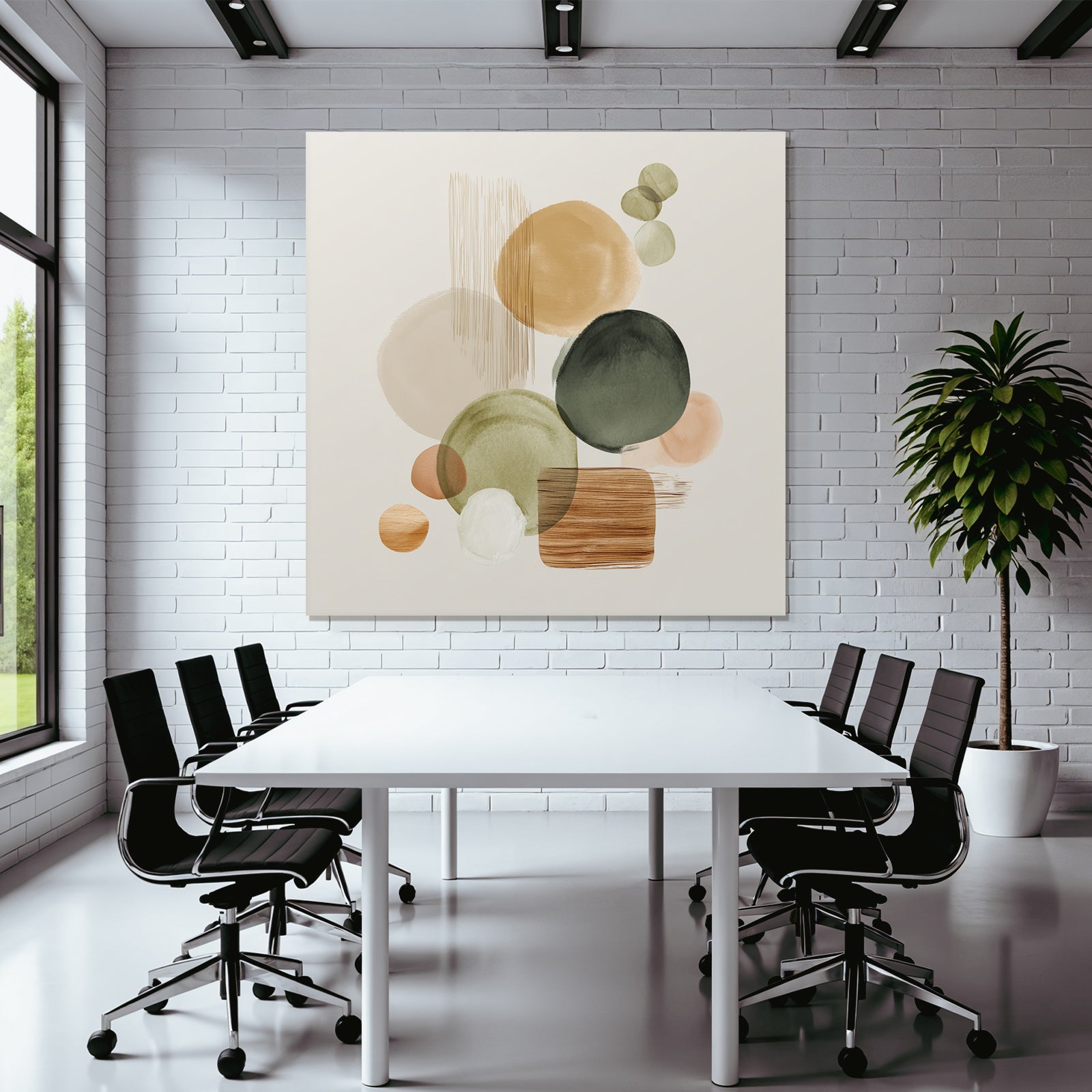 Abstract Watercolor Shapes Earthy Tones Design Decorative Aesthetic