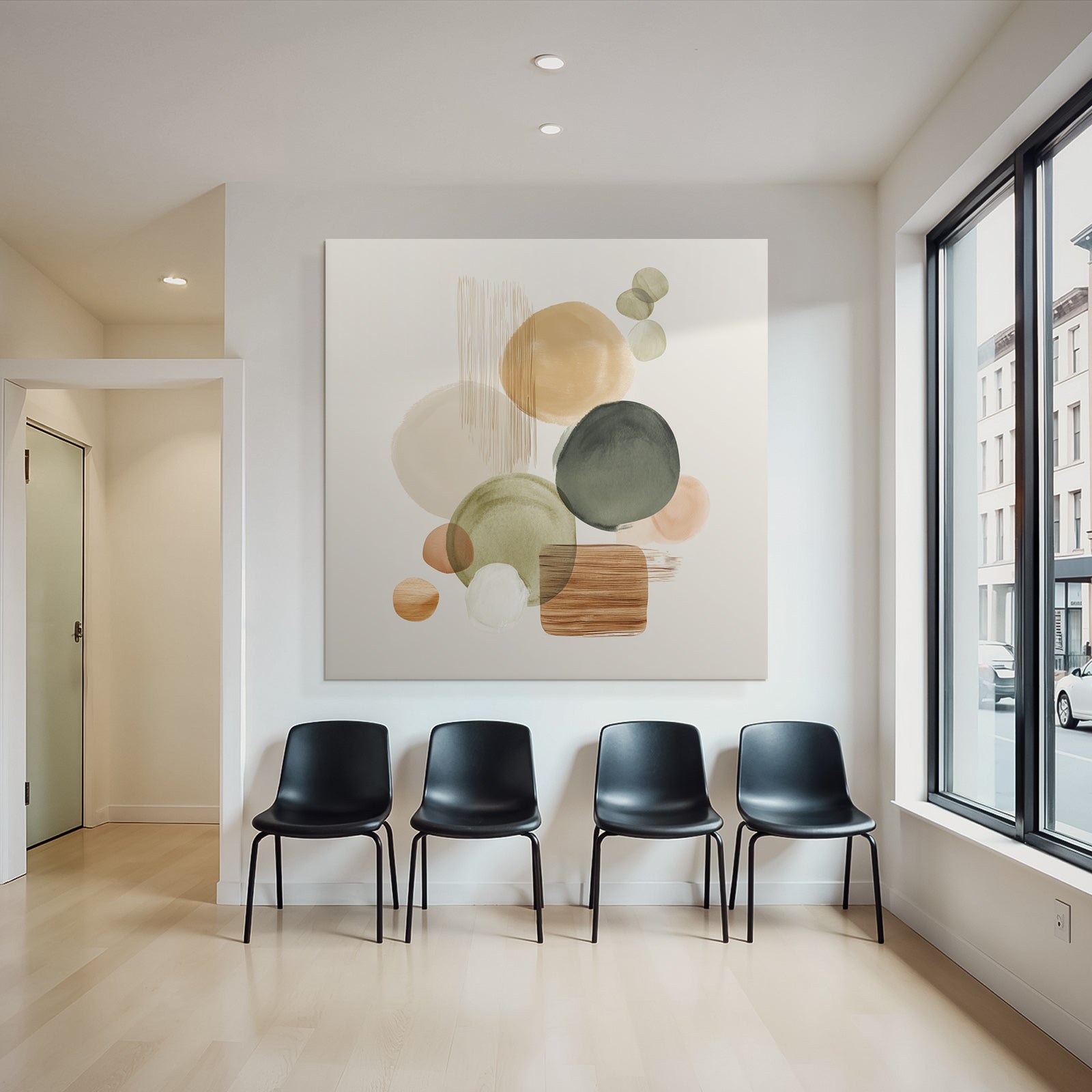 Abstract Watercolor Shapes Earthy Tones Design Decorative Aesthetic