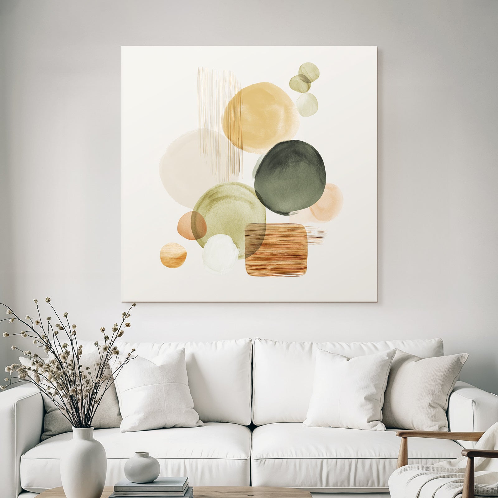 Abstract Watercolor Shapes Earthy Tones Design Decorative Aesthetic