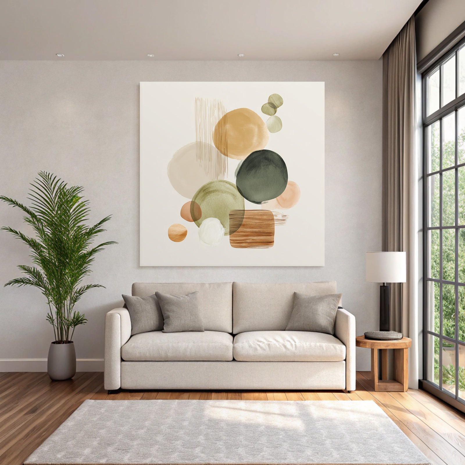 Abstract Watercolor Shapes Earthy Tones Design Decorative Aesthetic
