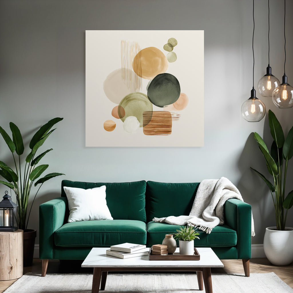 Abstract Watercolor Shapes Earthy Tones Design Decorative Aesthetic