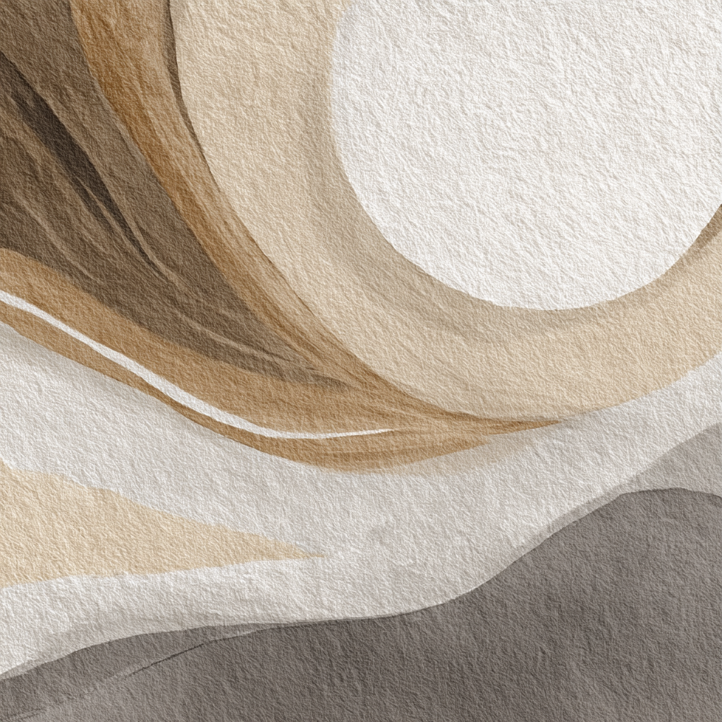 Abstrakte Kunst Fliessende Linien Neutrale Farben Organysche Formen | Japandi | Einrichtungsstile