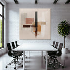 Abstract Art Geometric Shapes Warm and Neutral Colors