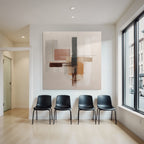 Abstract Art Geometric Shapes Warm and Neutral Colors