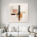 Abstract Art Geometric Shapes Warm and Neutral Colors