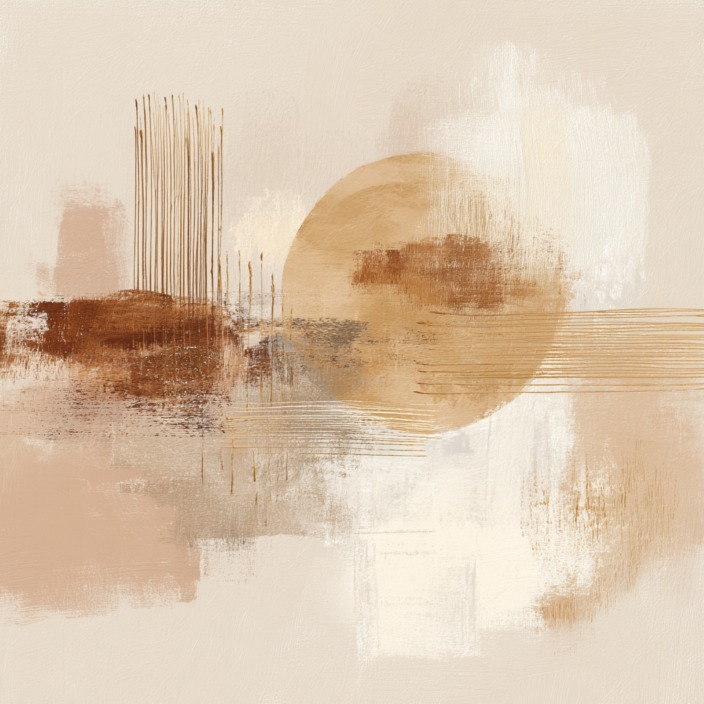 Abstrakte Kunst Sanfte Farben Texturen | Japandi | Einrichtungsstile