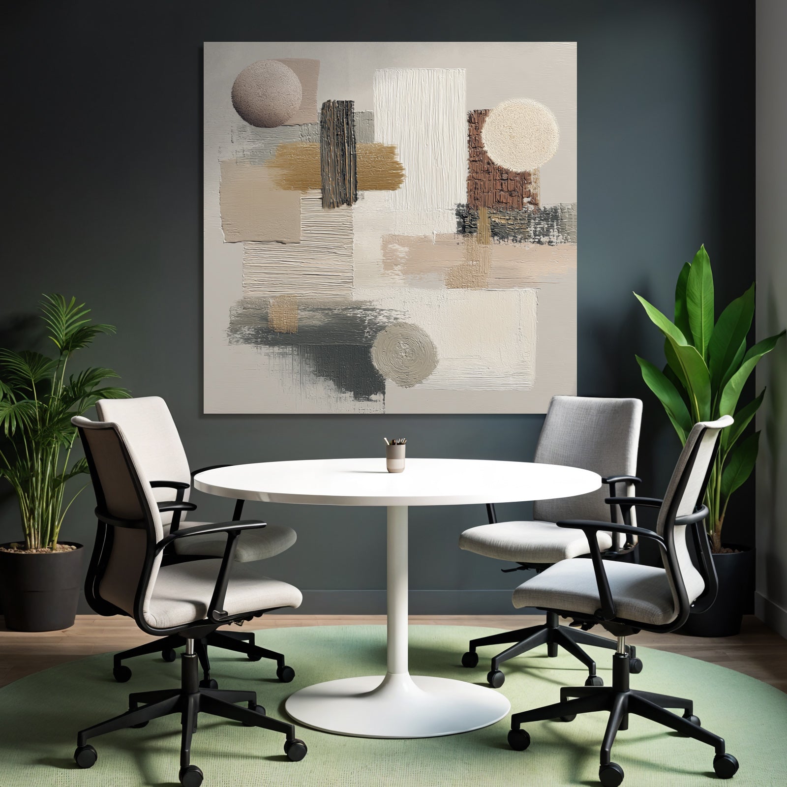 Abstract Art Textures Shapes Neutral Colors Background