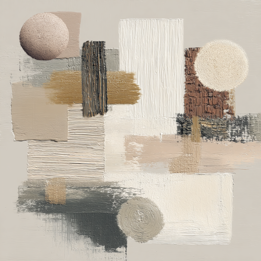 Abstrakte Kunst Texturen Formen Neutrale Farben Hintergrund | Japandi | Einrichtungsstile