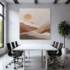 Abstract Landscape Circular Shapes Celestial Bodies Lines