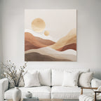 Abstract Landscape Circular Shapes Celestial Bodies Lines