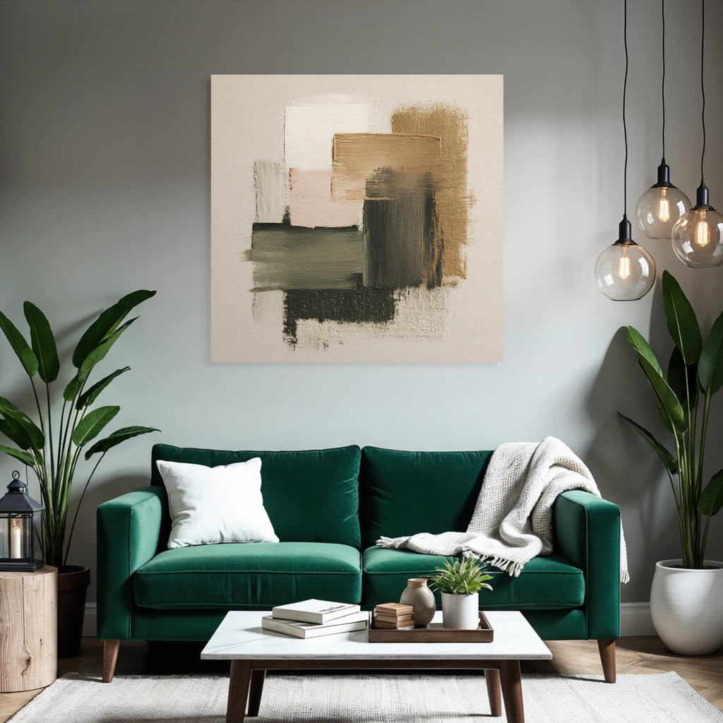 Abstract painting Geometric shapes Neutral colors