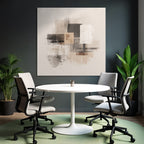 Abstract painting Geometric shapes Neutral tones