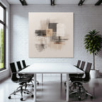 Abstract painting Geometric shapes Neutral tones